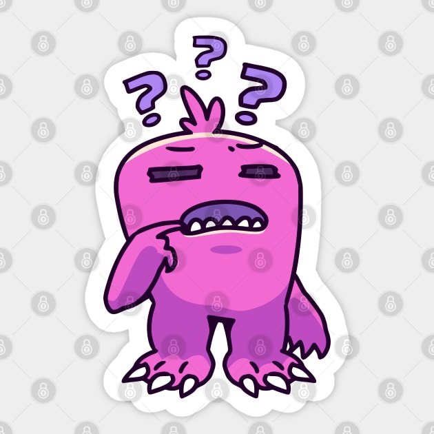 Confused Monster Sticker by bhirawa2468